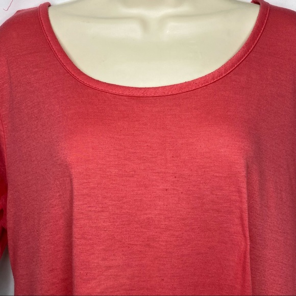 Ping Women’s Asymmetrical Top 1X Salmon Pink Criss Cross Straps 3/4 Sleeves - Picture 2 of 8